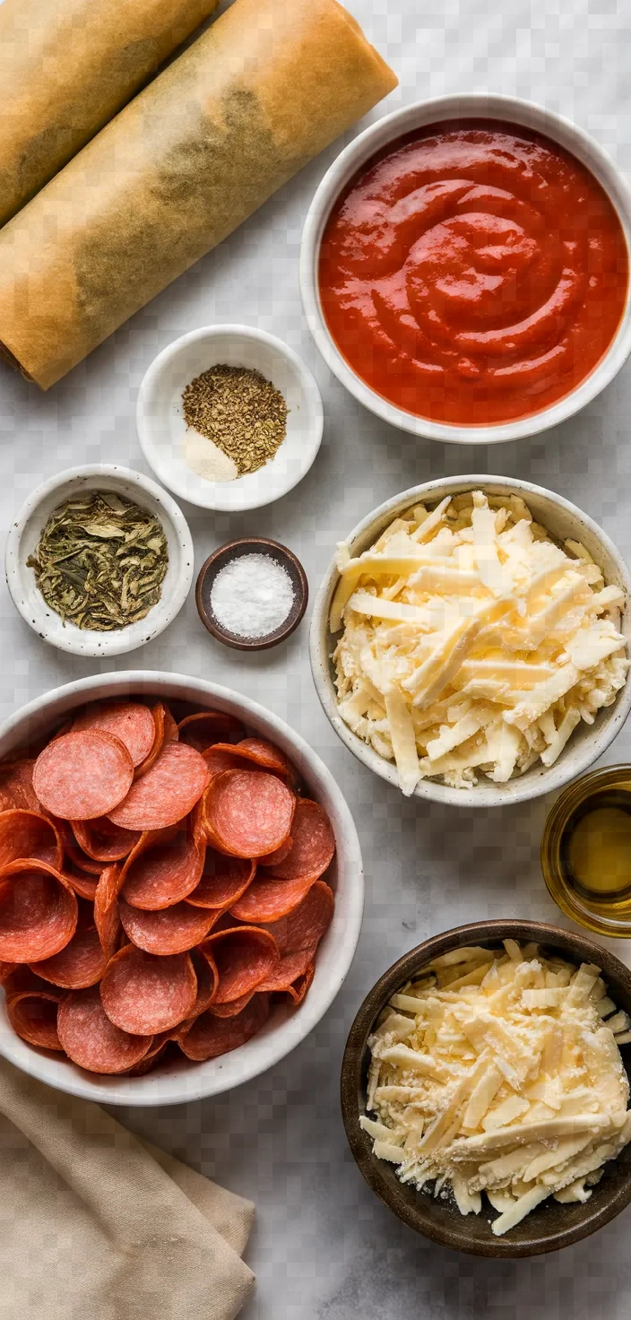 Ingredients photo for Air Fryer Pizza Rolls Recipe