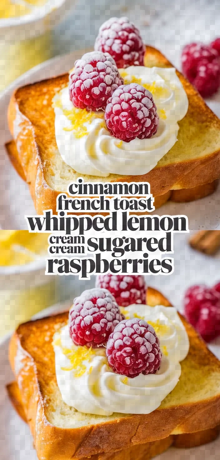 Cinnamon French Toast With Whipped Lemon Cream Sugared Raspberries Recipe