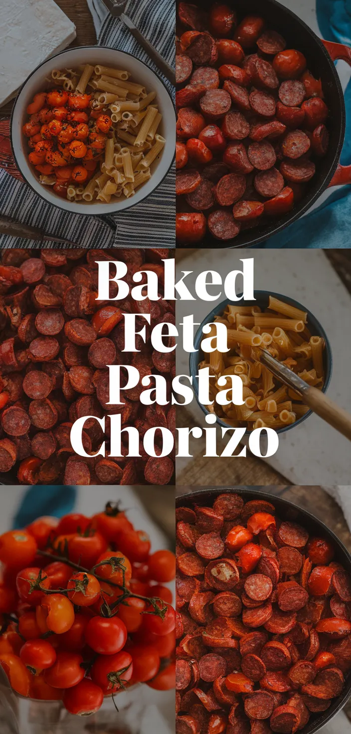 A photo of Baked Feta Pasta Chorizo Recipe