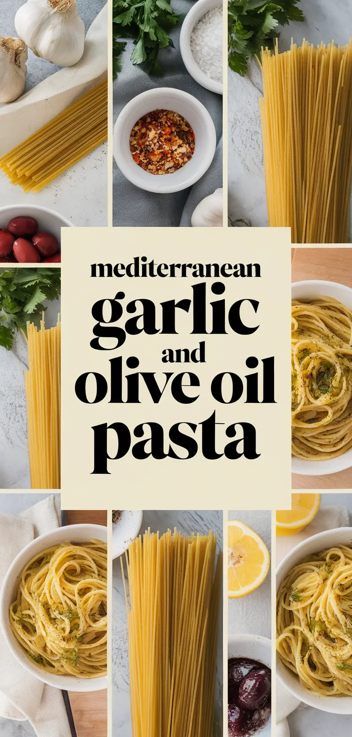 A photo of Mediterranean Garlic And Olive Oil Pasta Recipe