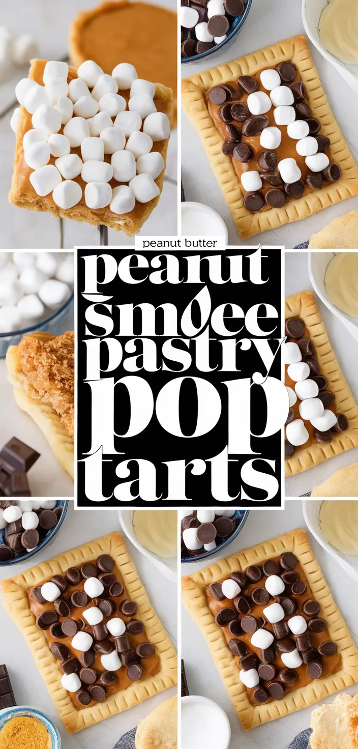 A photo of Peanut Butter Smores Puff Pastry Pop Tarts Recipe