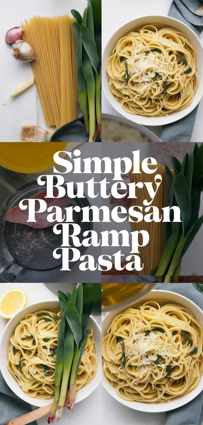 A photo of Simple Buttery Parmesan Ramp Pasta Recipe