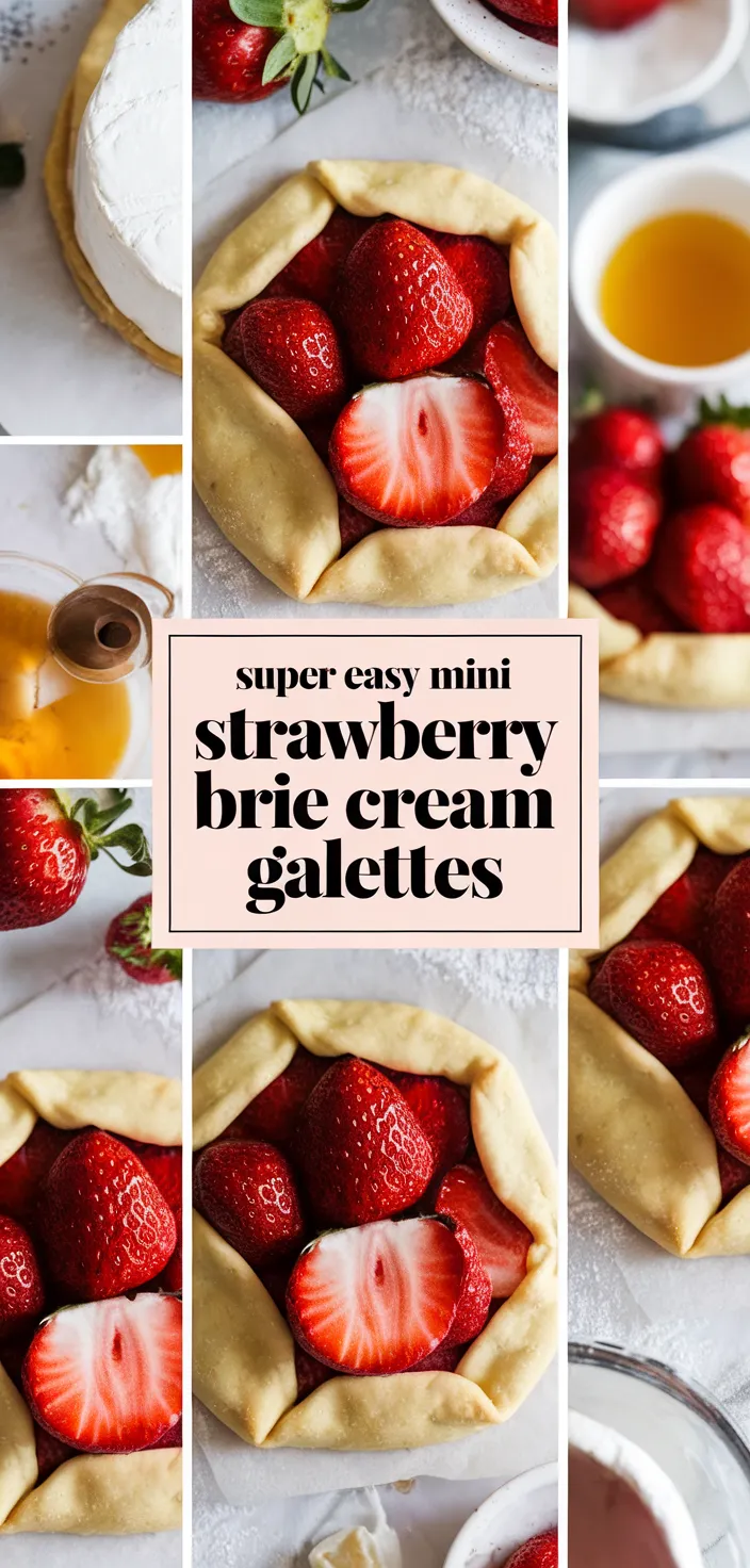 A photo of Super Easy Mini Strawberry Brie Cream Cheese Galettes Recipe