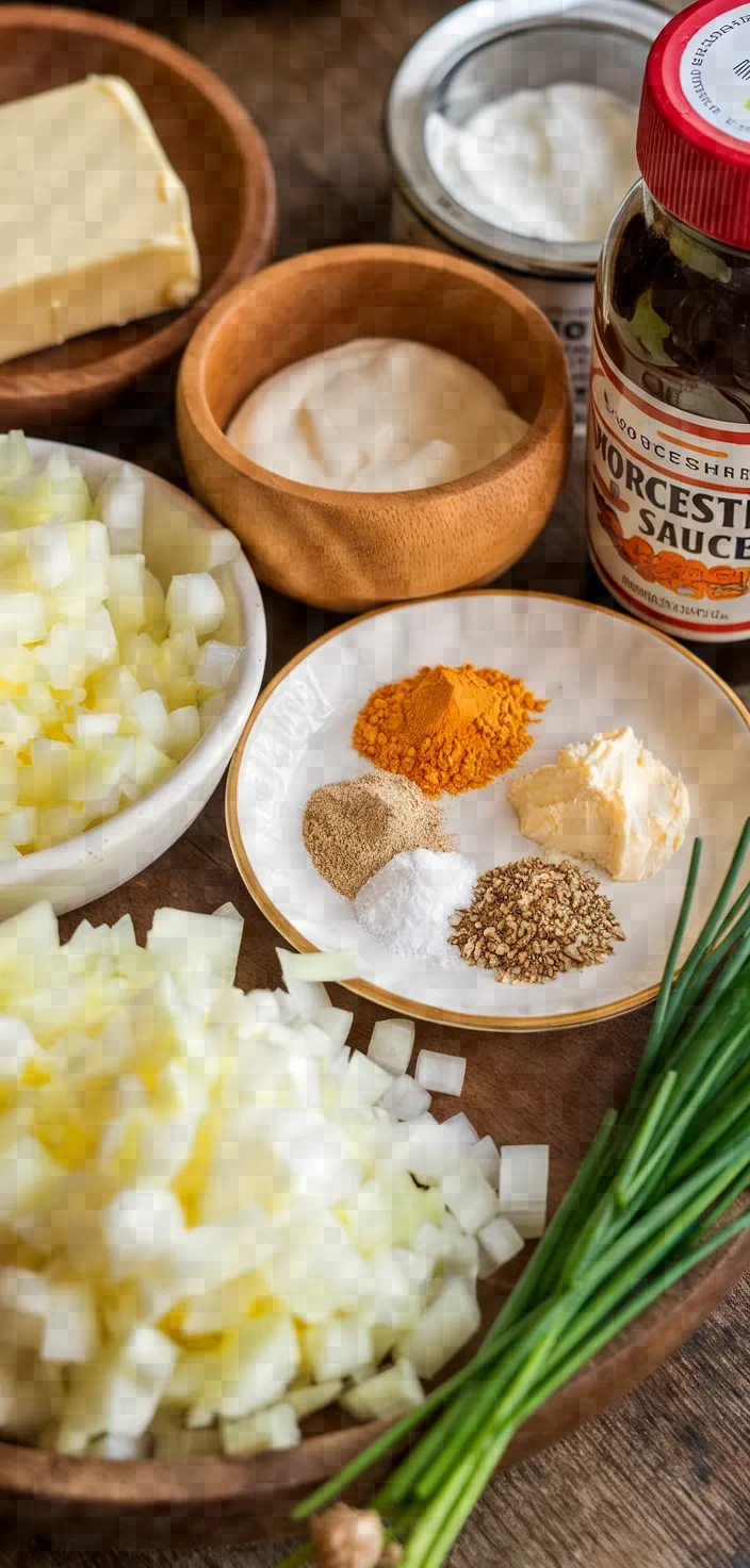 Ingredients photo for Homemade French Onion Dip Recipe