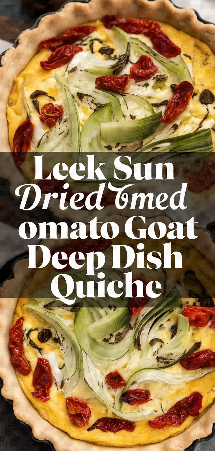 Leek Sun Dried Tomato Goat Cheese Deep Dish Quiche Recipe