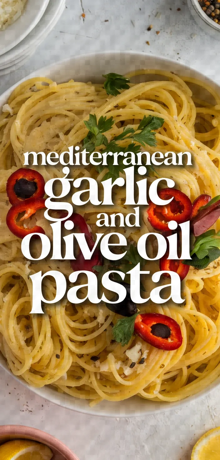 Mediterranean Garlic And Olive Oil Pasta Recipe