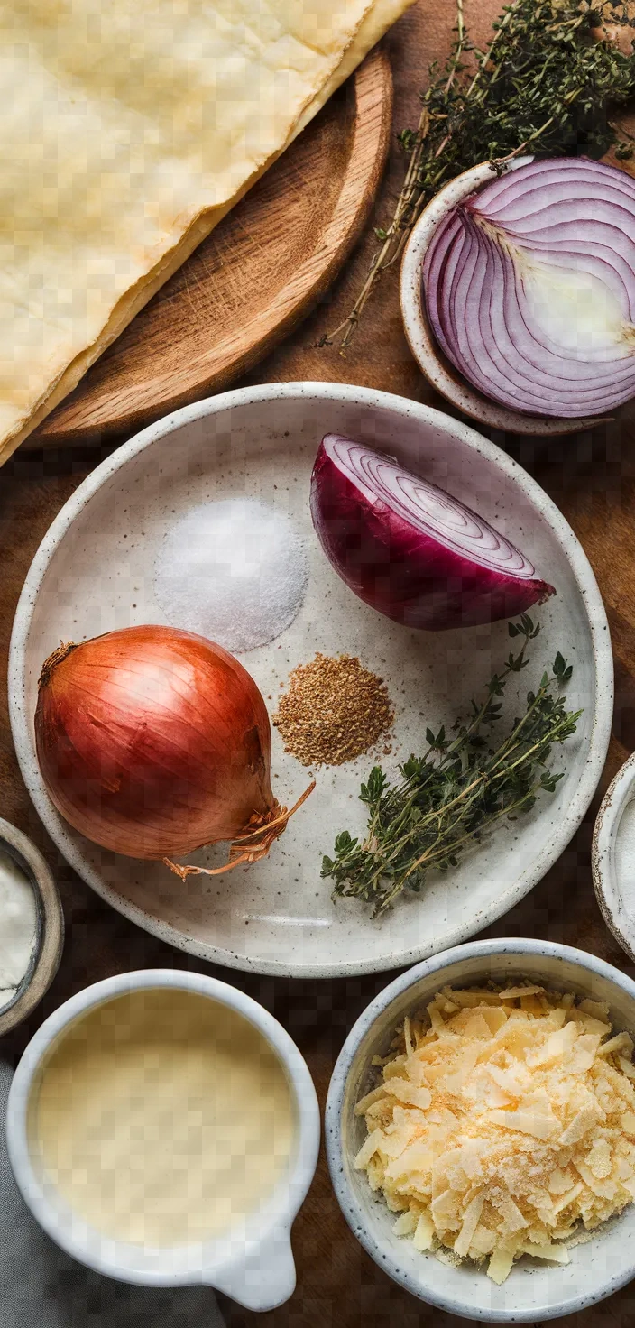 Ingredients photo for Onion Tart Recipe