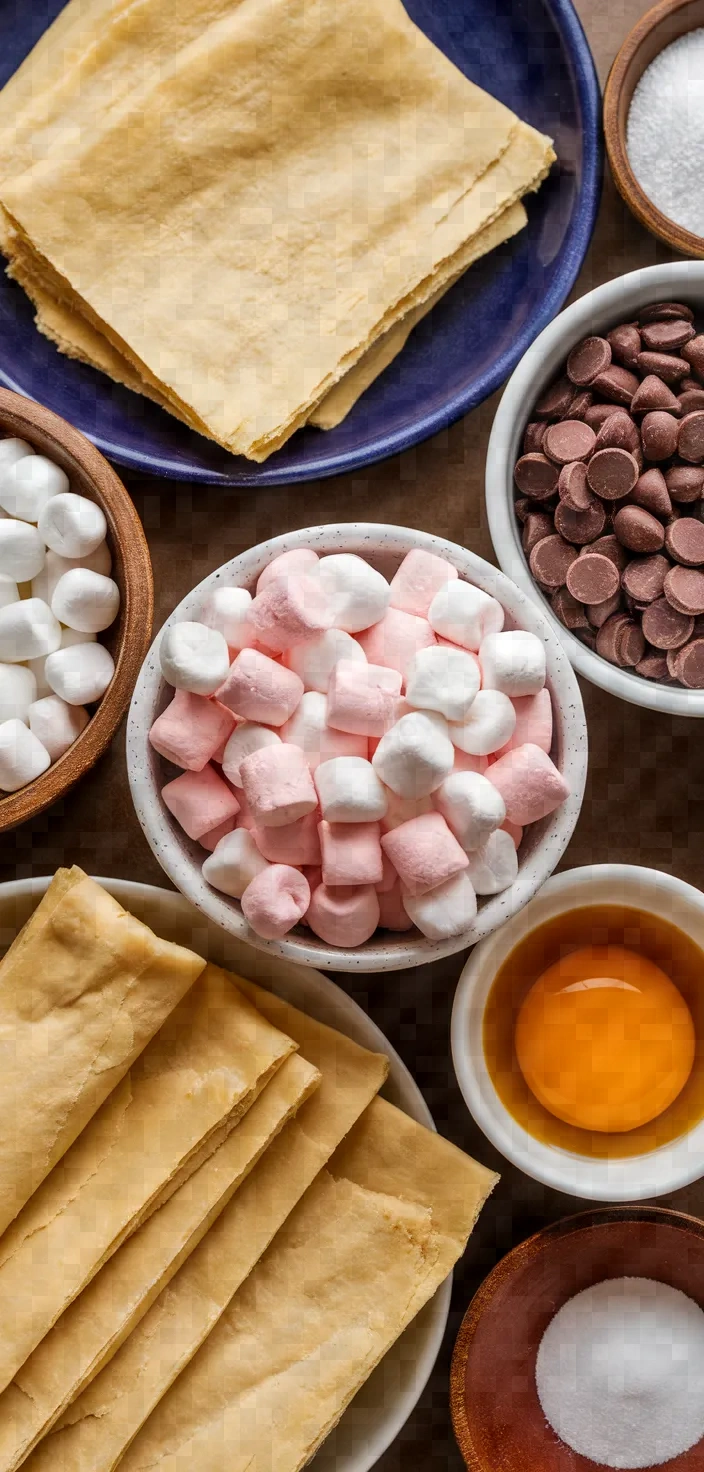 Ingredients photo for Peanut Butter Smores Puff Pastry Pop Tarts Recipe