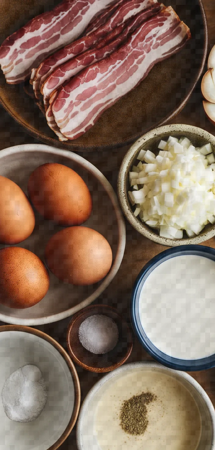 Ingredients photo for Quiche Lorraine Recipe