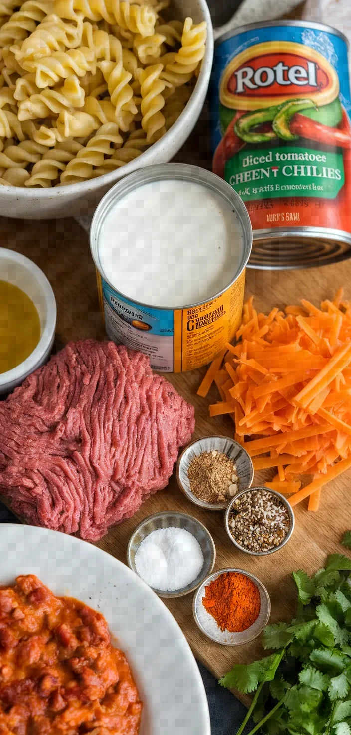 Ingredients photo for Rotel Pasta Recipe