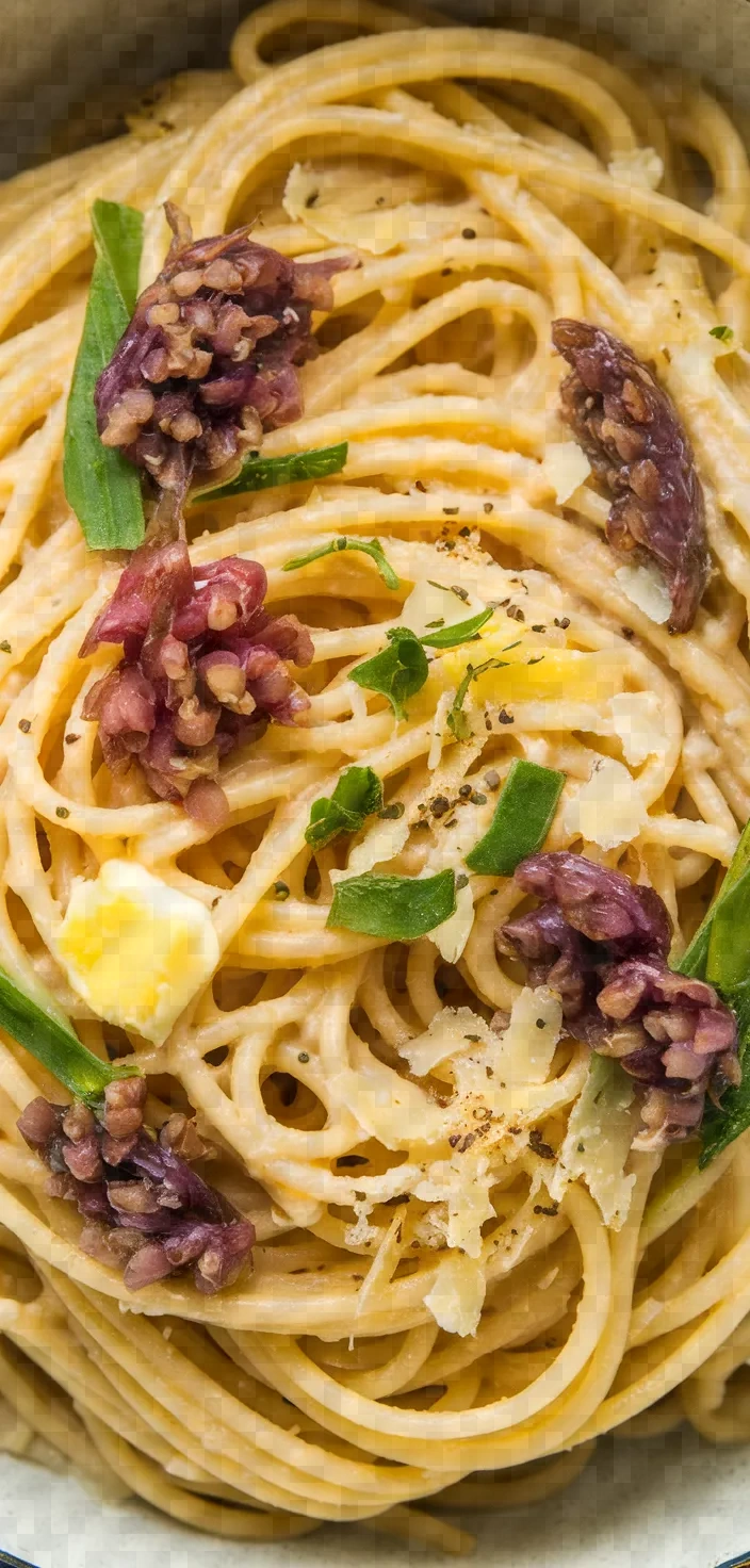 Ingredients photo for Simple Buttery Parmesan Ramp Pasta Recipe