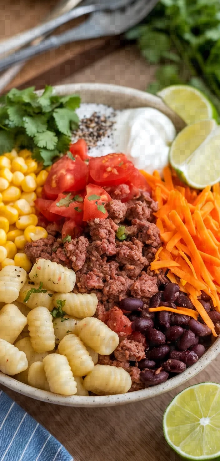 Ingredients photo for Taco Gnocchi Skillet Recipe