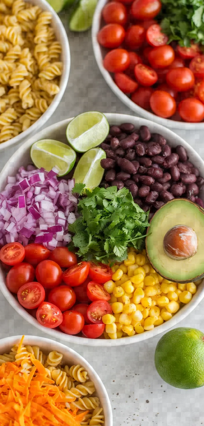 Ingredients photo for Tex Mex Pasta Salad Recipe