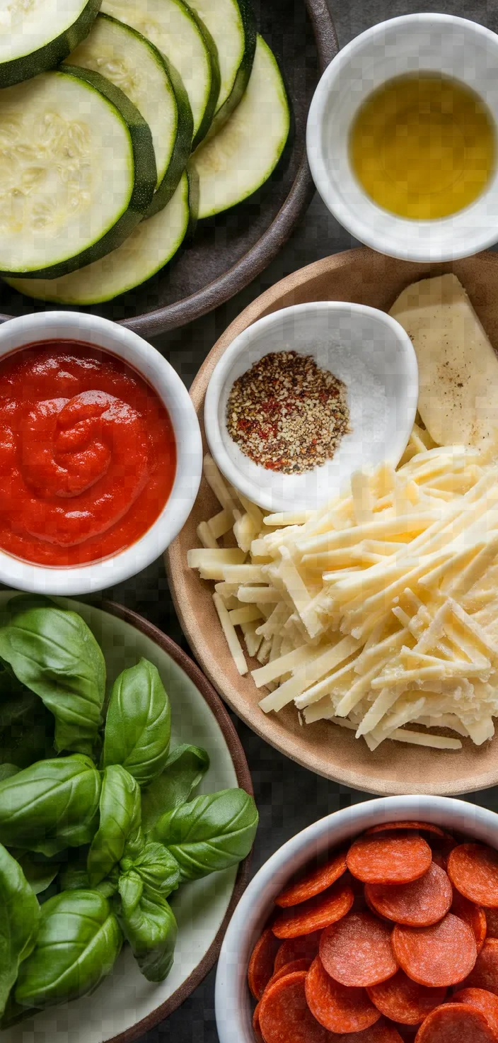 Ingredients photo for Zucchini Pizza Bites Recipe