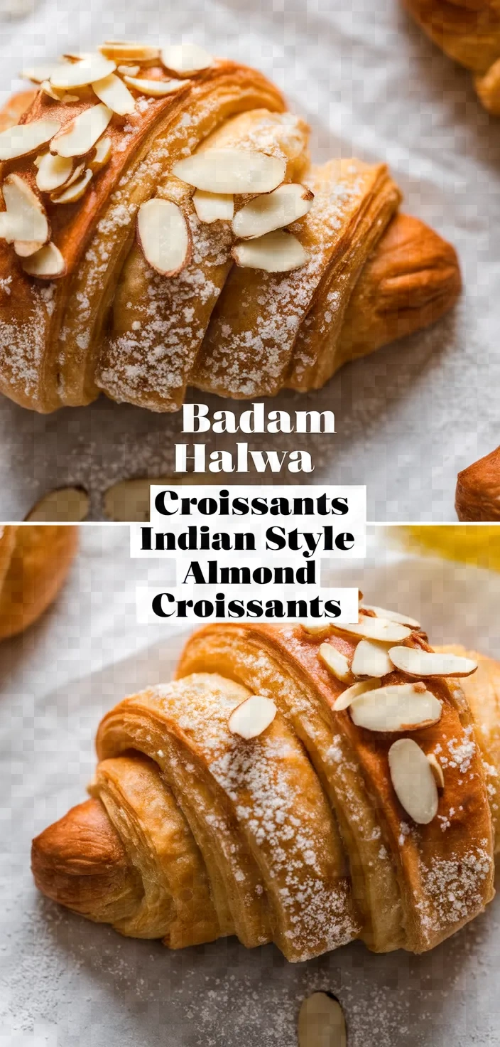 Badam Halwa Croissants Indian Style Almond Croissants Recipe