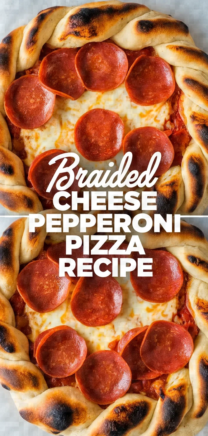 Braided Three Cheese Pepperoni Stuffed Pizza Recipe