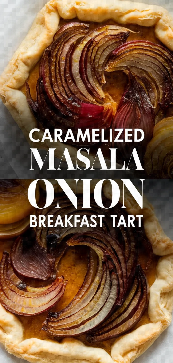 Caramelized Masala Onion Breakfast Tart Recipe