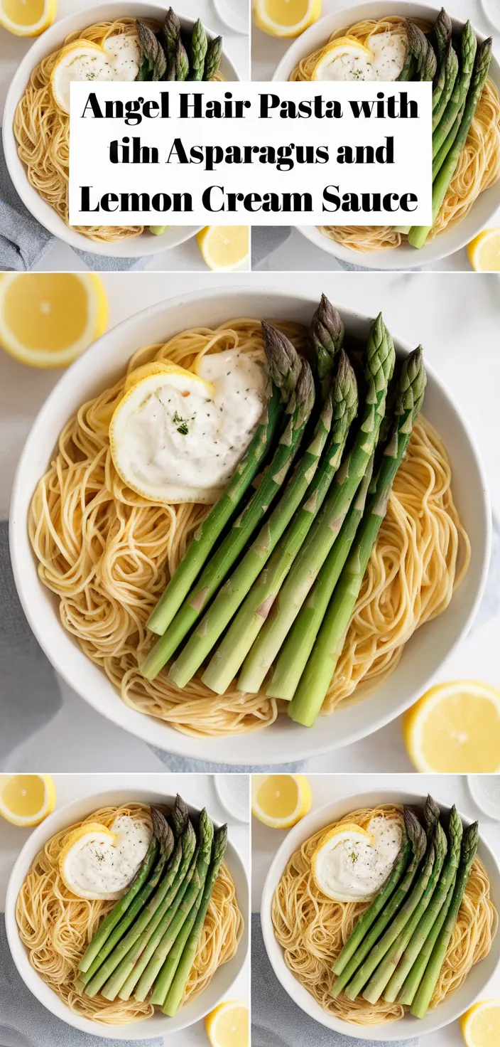 A photo of Angel Hair Pasta With Asparagus And Lemon Cream Sauce Recipe