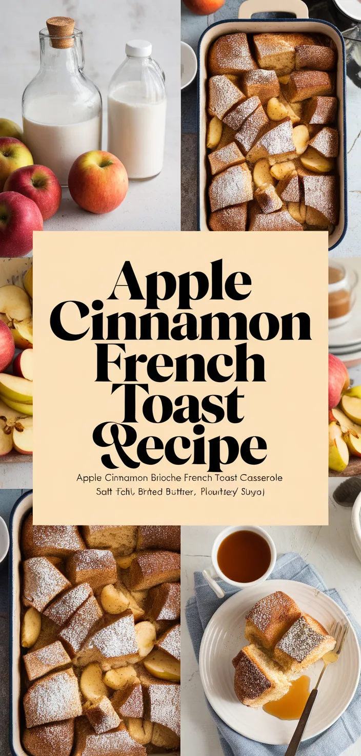 A photo of Apple Cinnamon Brioche French Toast Casserole Recipe