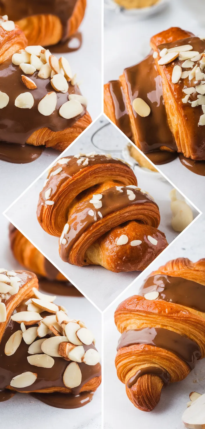 A photo of Badam Halwa Croissants Indian Style Almond Croissants Recipe