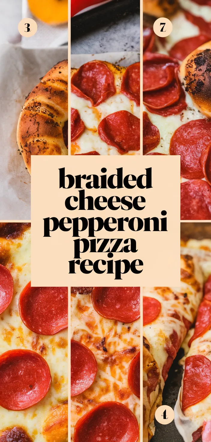 A photo of Braided Three Cheese Pepperoni Stuffed Pizza Recipe