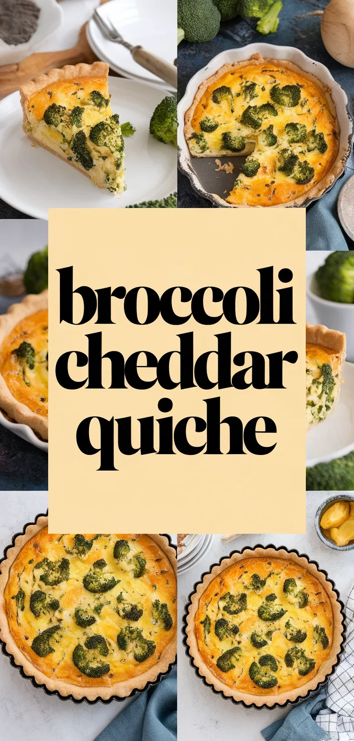 A photo of Broccoli Cheddar Quiche Recipe