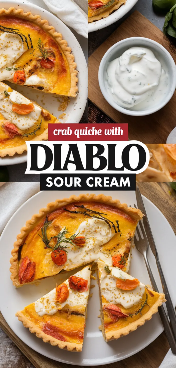 A photo of Crab Quiche With Diablo Sour Cream Recipe