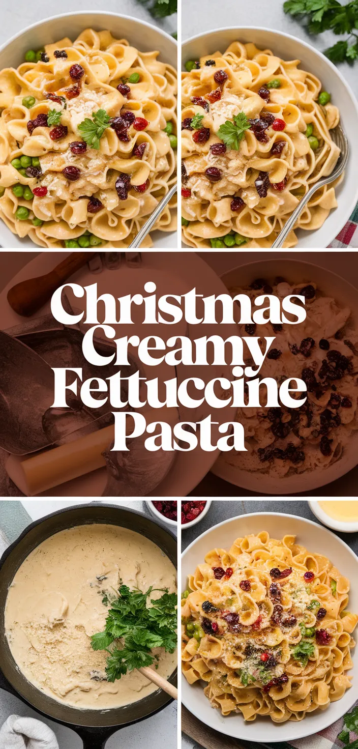 A photo of Creamy Christmas Fettuccine Pasta Recipe