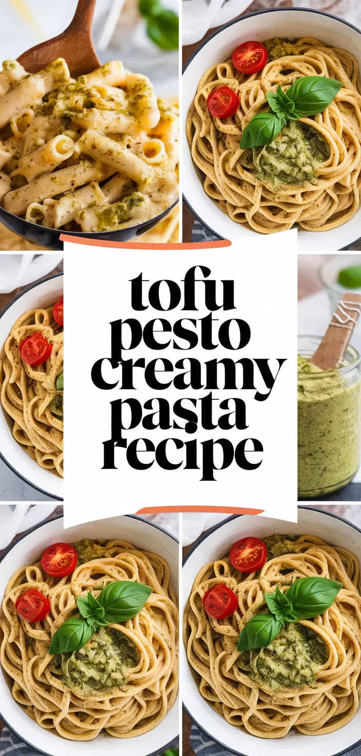 A photo of Creamy Pasta With Easy Tofu Pesto Recipe Vegan