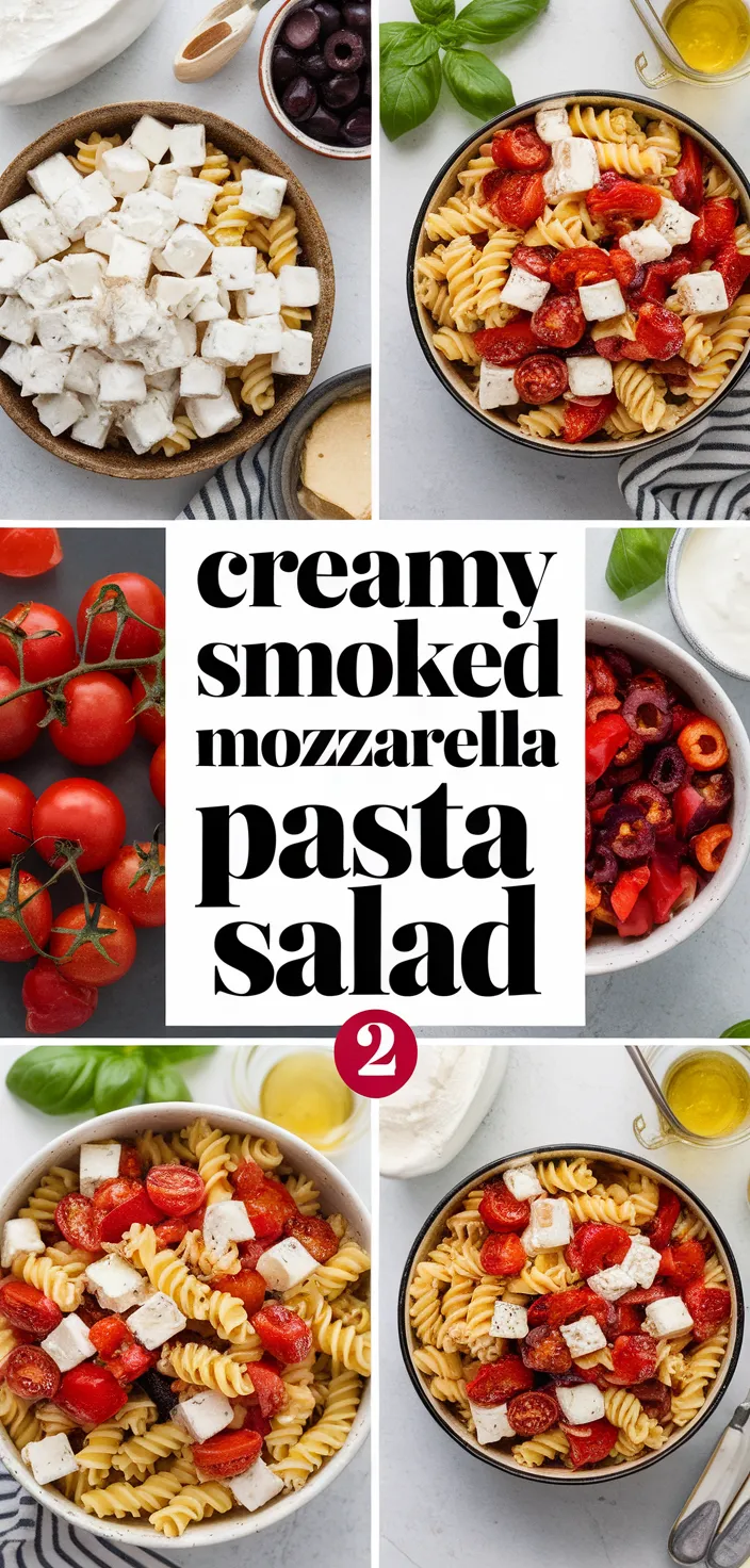 A photo of Creamy Smoked Mozzarella Pasta Salad 2 Recipe