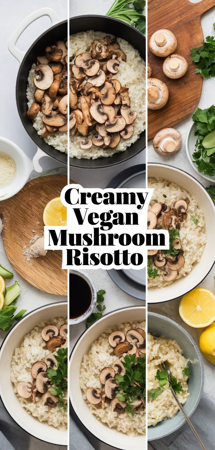 A photo of Creamy Vegan Mushroom Risotto Recipe