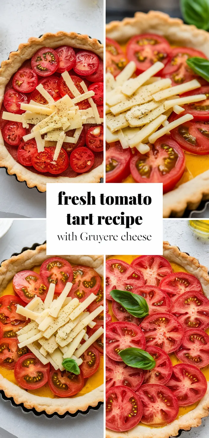 A photo of Fresh Tomato Tart Recipe With Gruyere Cheese