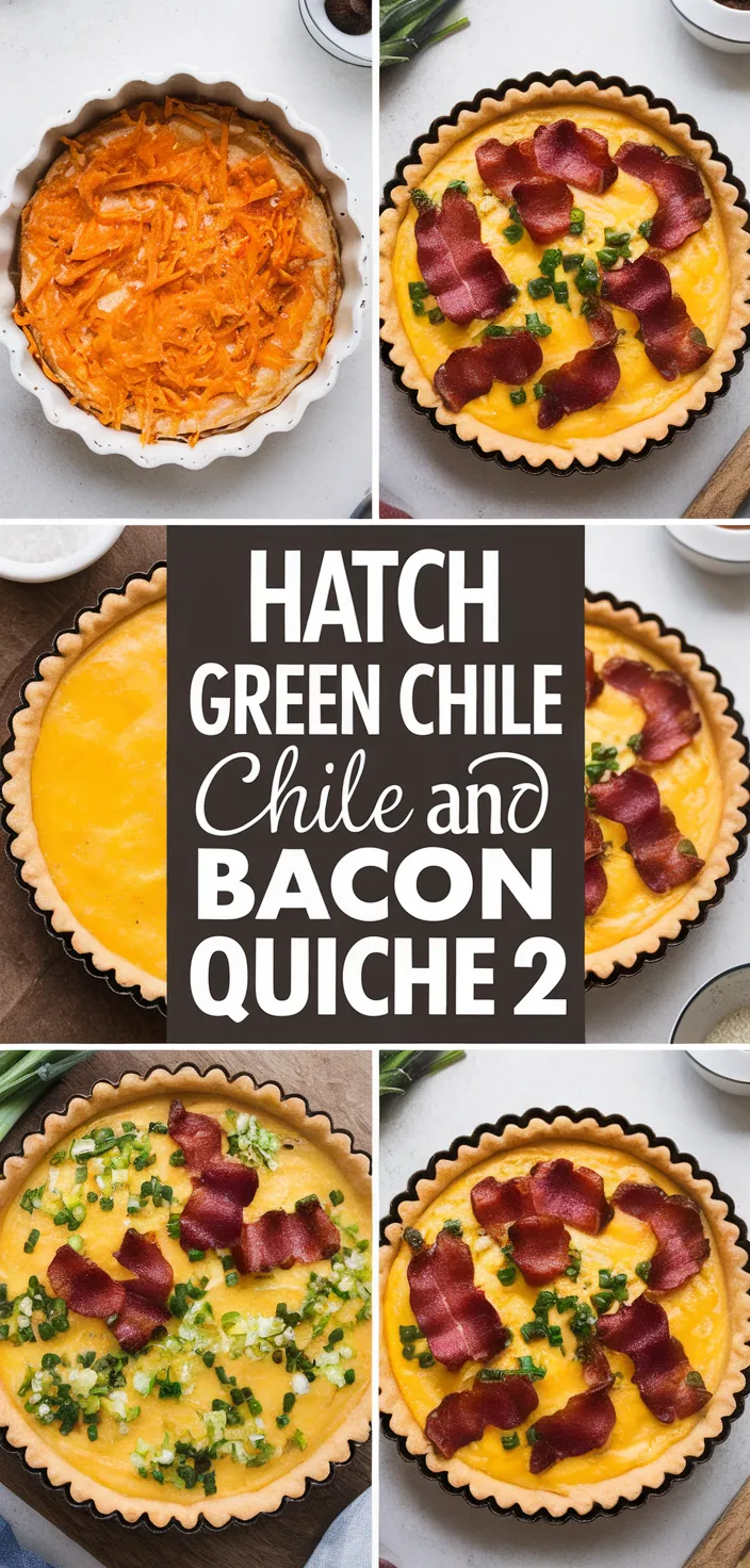 A photo of Hatch Green Chile And Bacon Quiche 2 Recipe