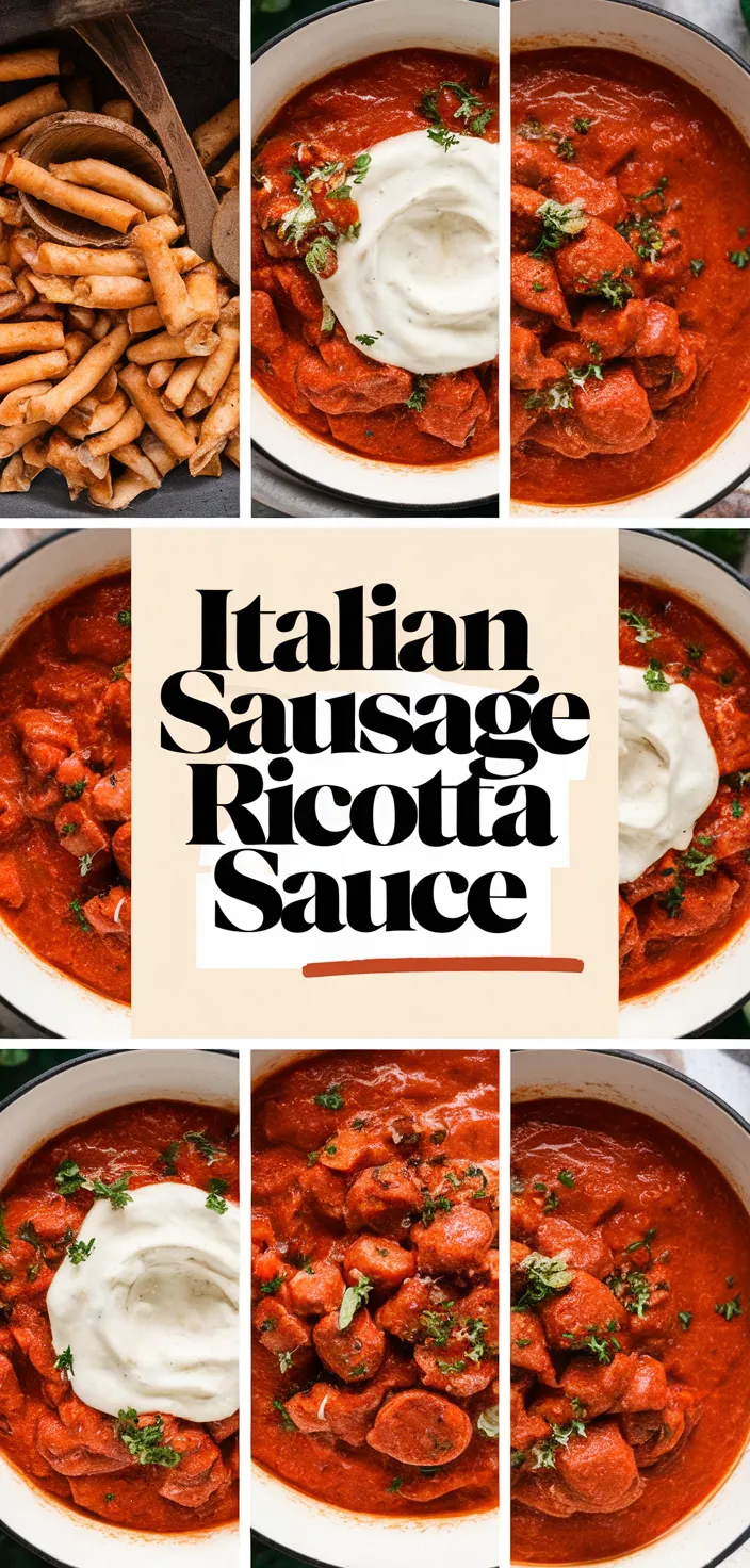 A photo of Italian Sausage Ricotta Pasta Sauce Recipe