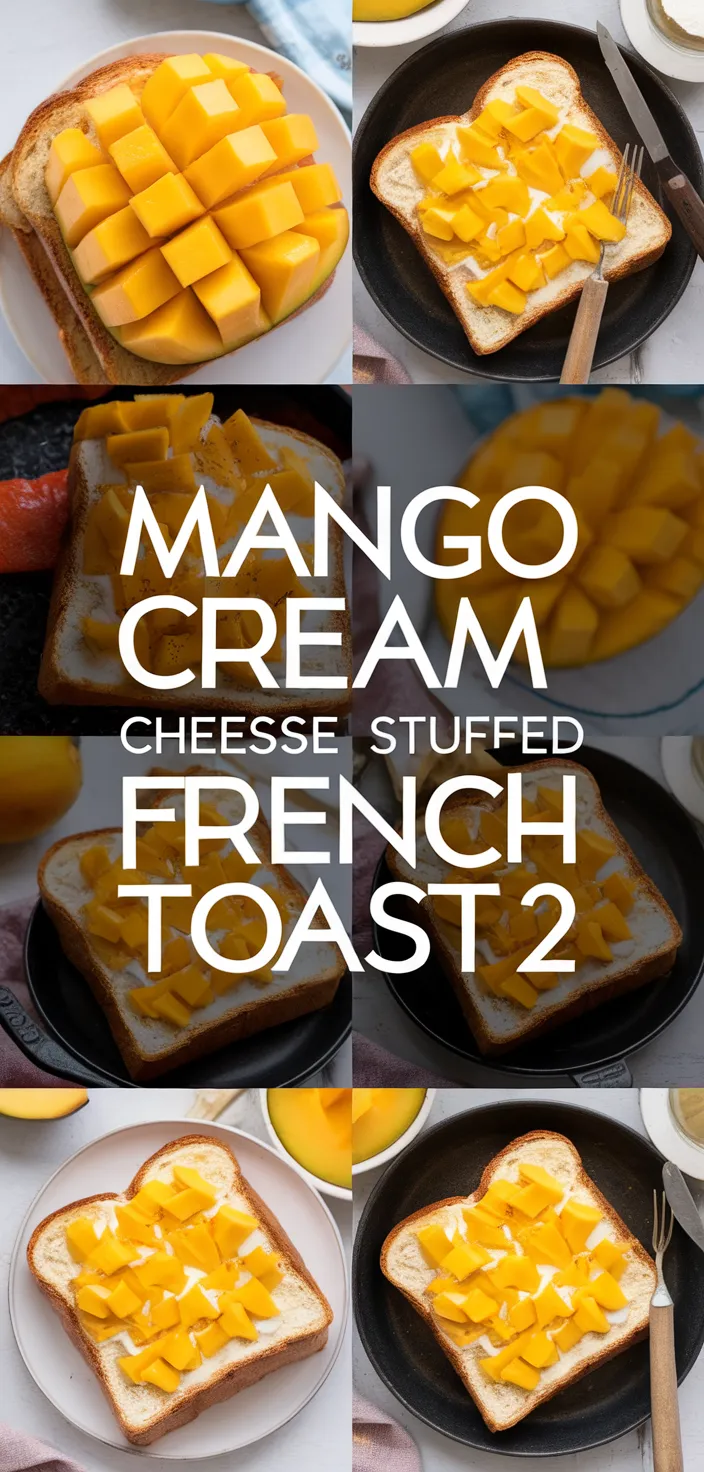 A photo of Mango Cream Cheese Stuffed French Toast 2 Recipe