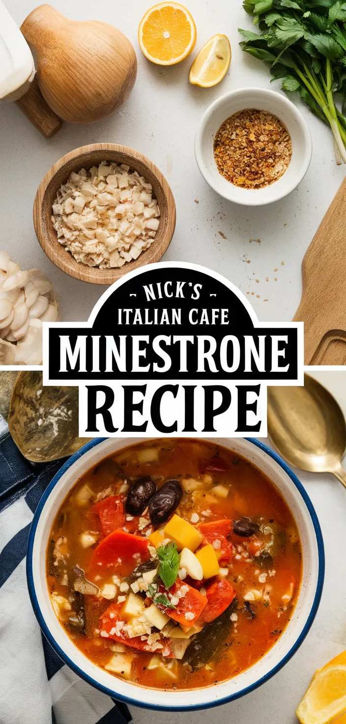 A photo of Nicks Italian Cafe Minestrone Soup Recipe