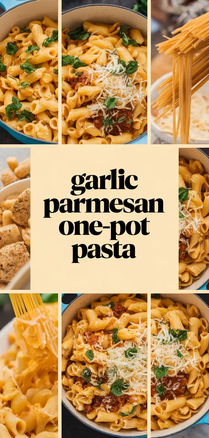 A photo of One Pot Garlic Parmesan Pasta Recipe