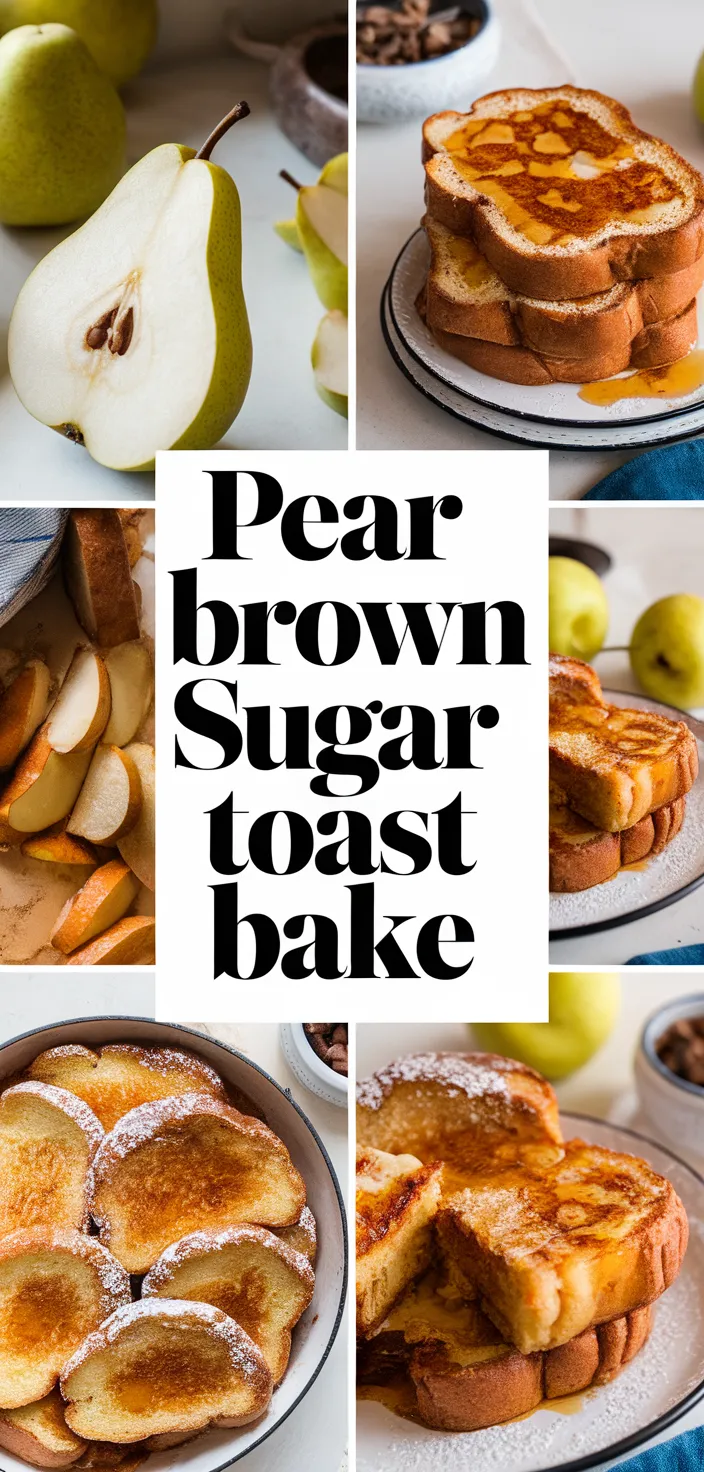 A photo of Pear Brown Sugar French Toast Bake Recipe