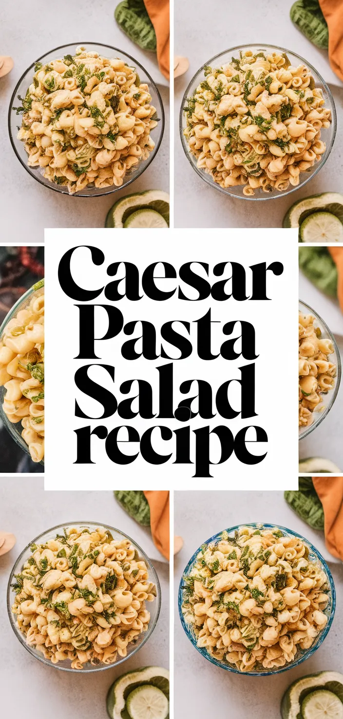 A photo of Quick And Simple Caesar Pasta Salad Recipe