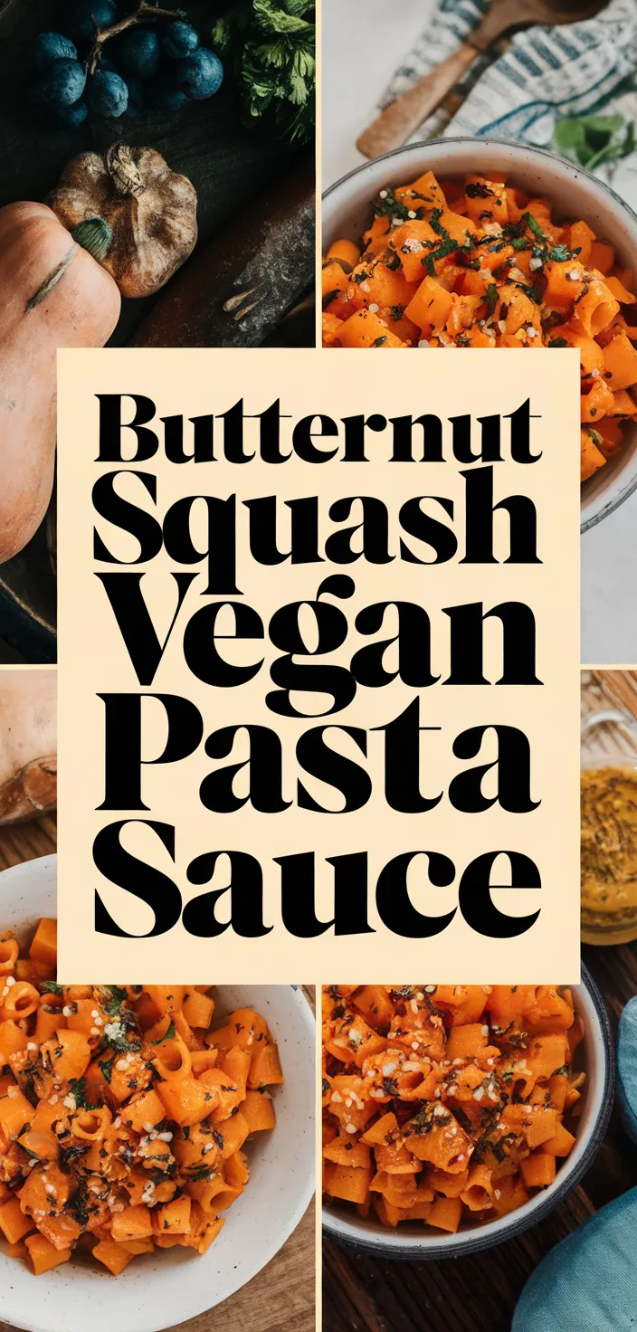 A photo of Roast Butternut Squash Pasta Sauce Vegan Recipe