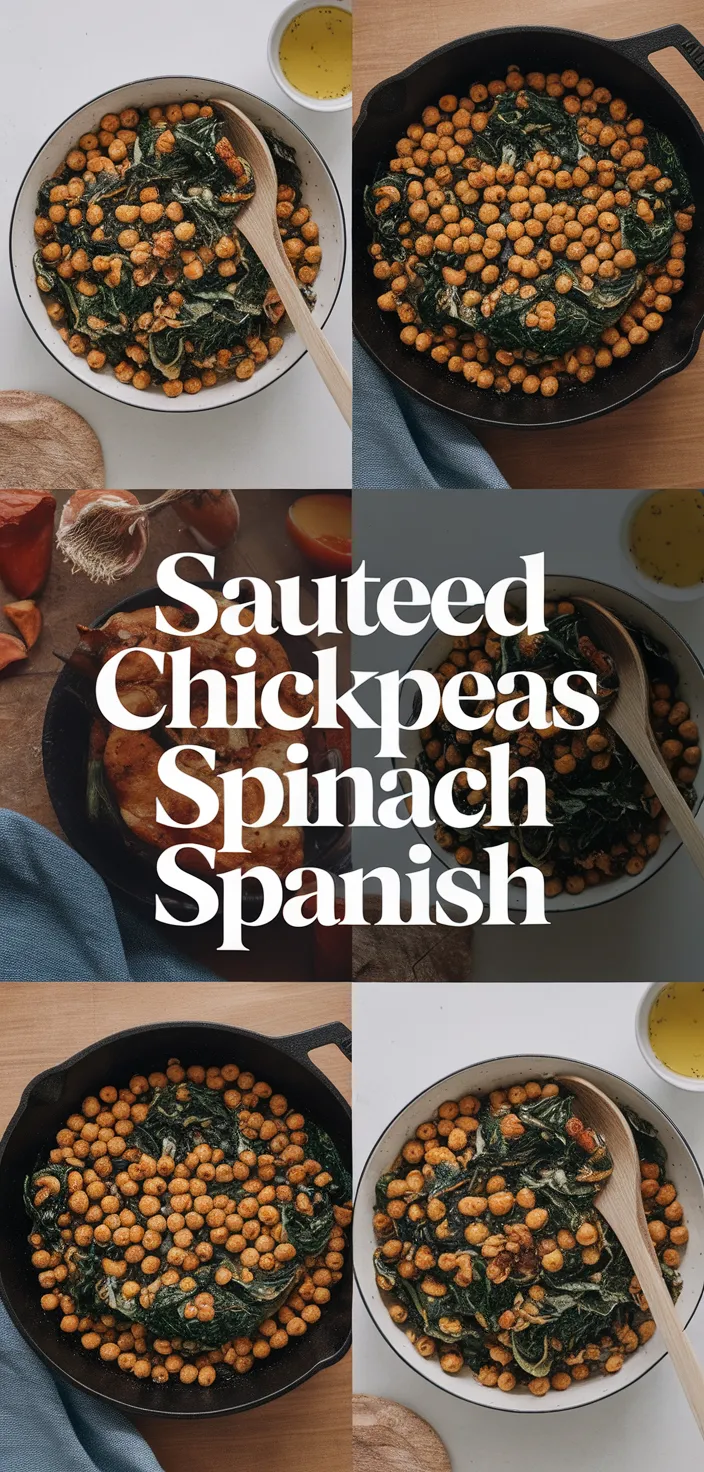 A photo of Sauteed Chickpeas Spinach Spanish Recipe