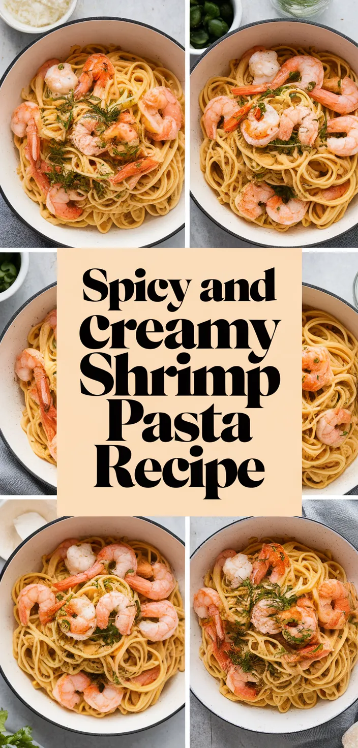 A photo of Spicy And Creamy Shrimp Pasta Recipe