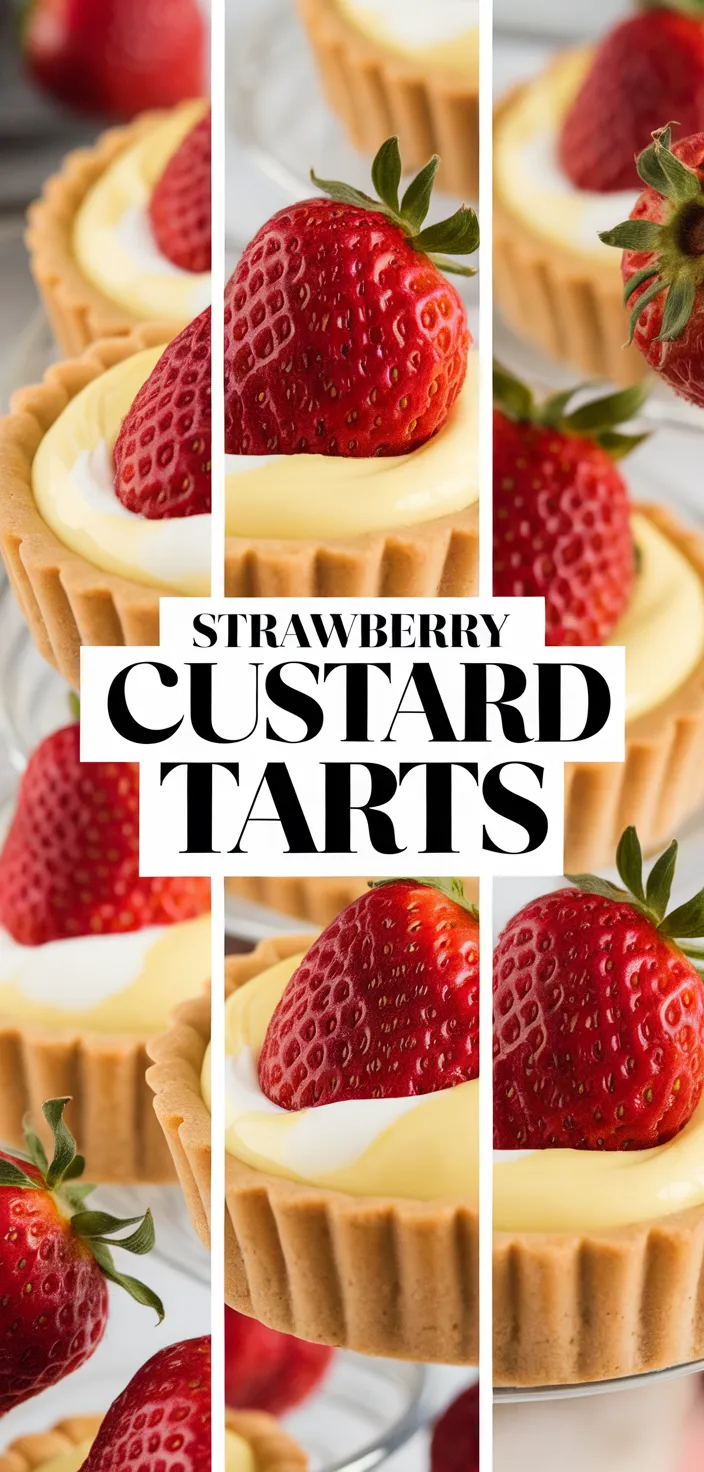 A photo of Strawberry Custard Tarts Recipe