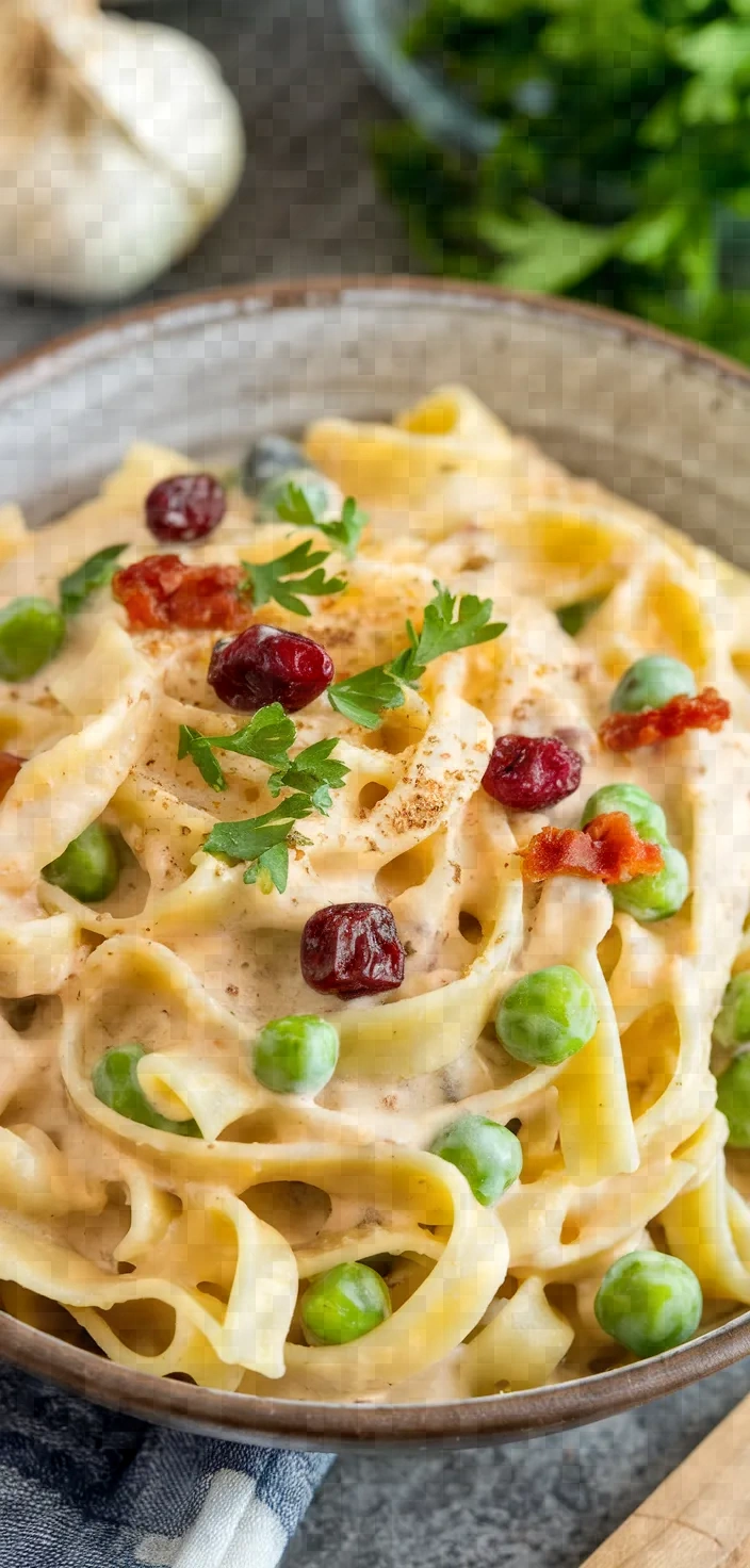 Ingredients photo for Creamy Christmas Fettuccine Pasta Recipe