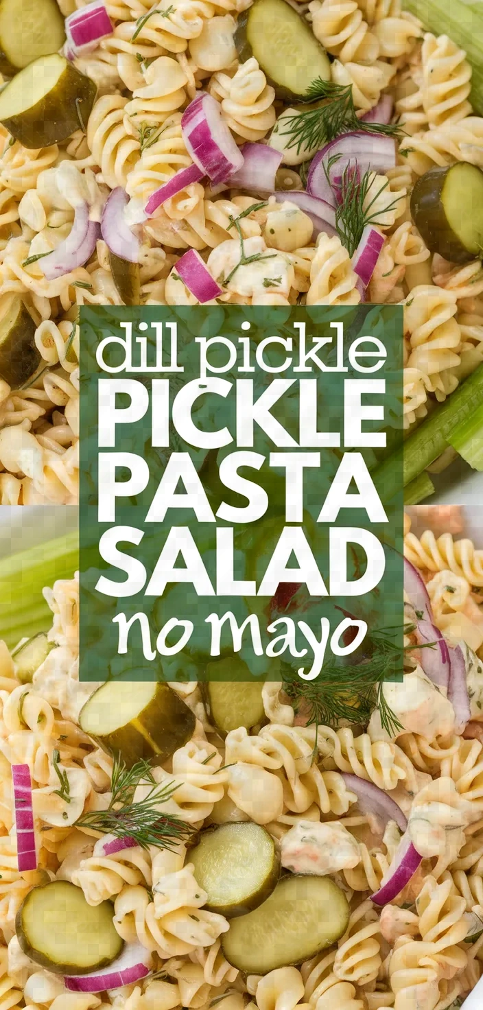 Dill Pickle Pasta Salad No Mayo Recipe