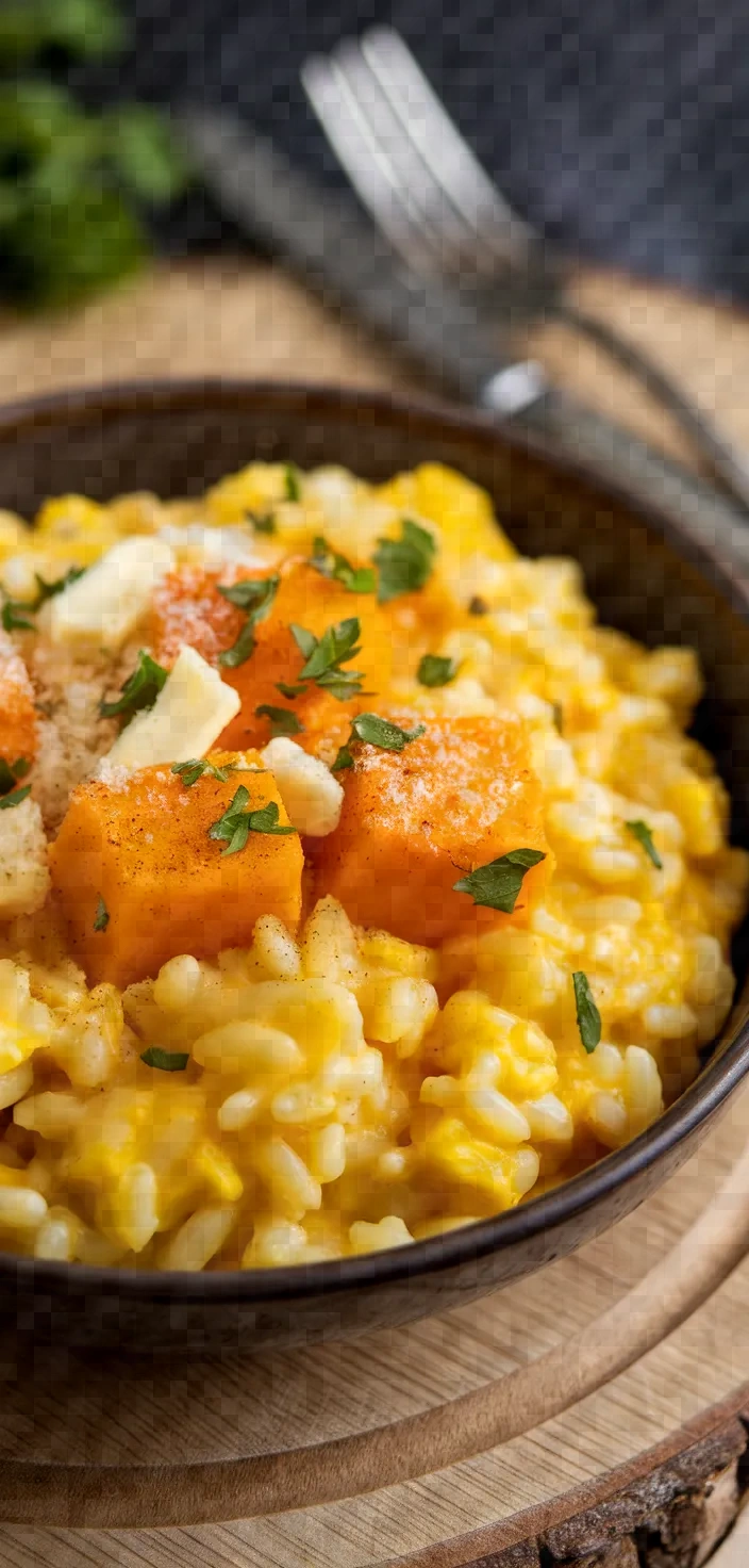 Ingredients photo for Easy Creamy Roasted Pumpkin Risotto Recipe