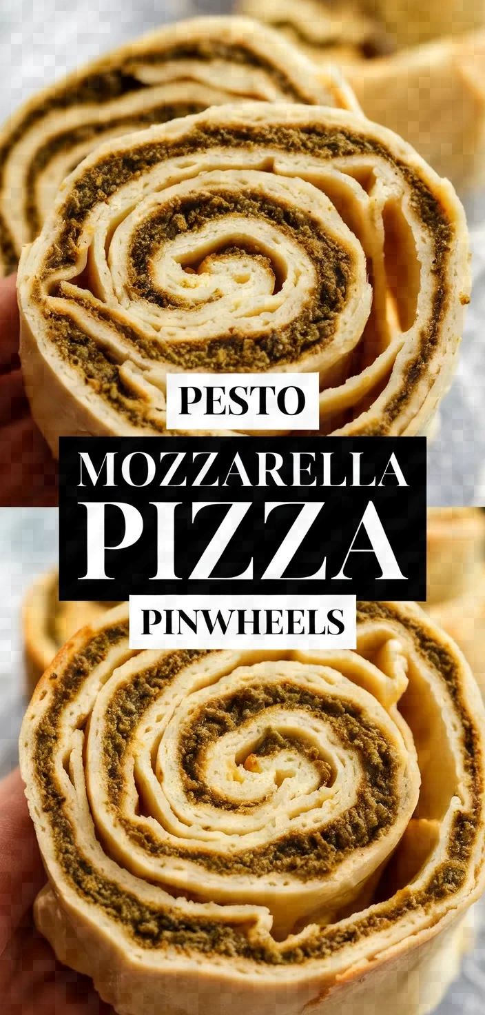 Easy Pesto Mozzarella Pizza Pinwheels Recipe