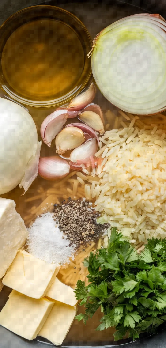 Ingredients photo for Garlic Risotto Recipe