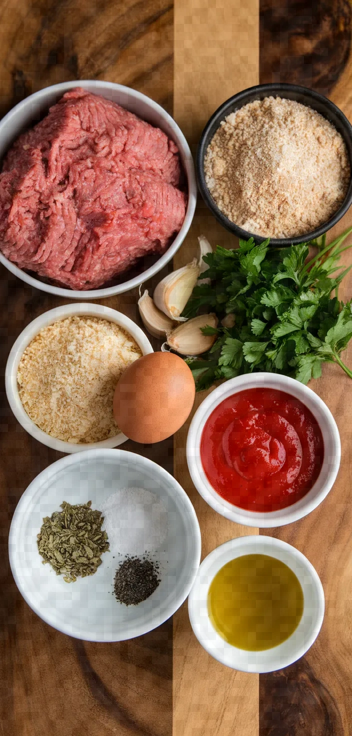 Ingredients photo for Italian Baked Turkey Meatballs Recipe