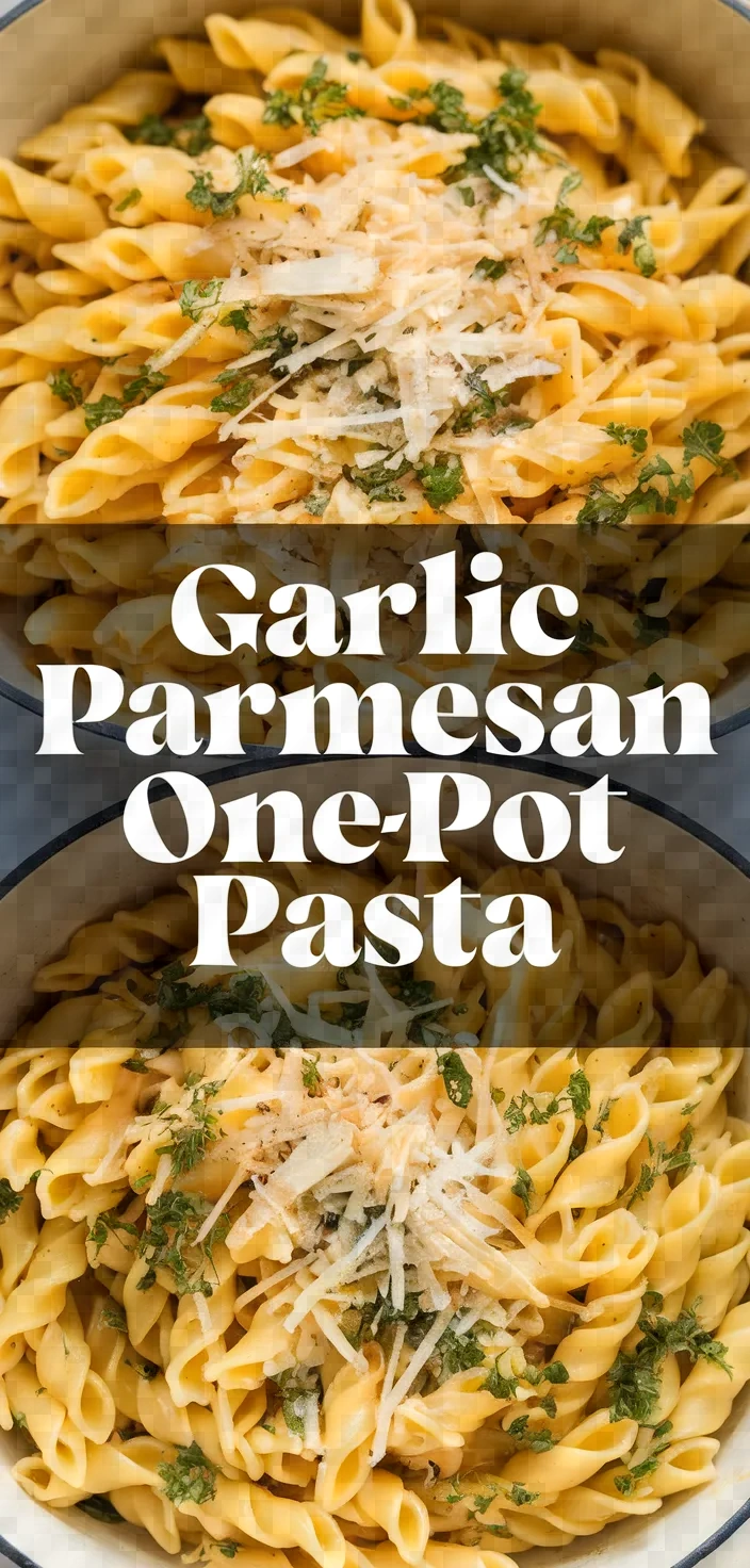 One Pot Garlic Parmesan Pasta Recipe